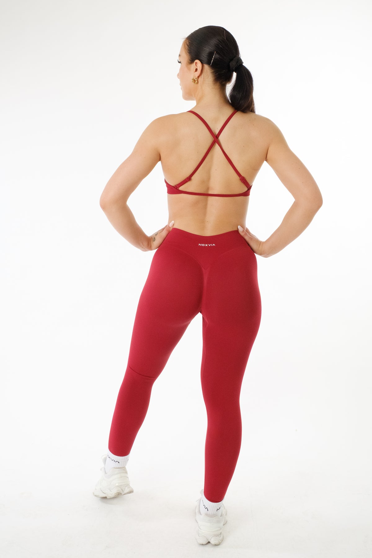 NOVA Crossback Bra & Leggings Set – Cherry