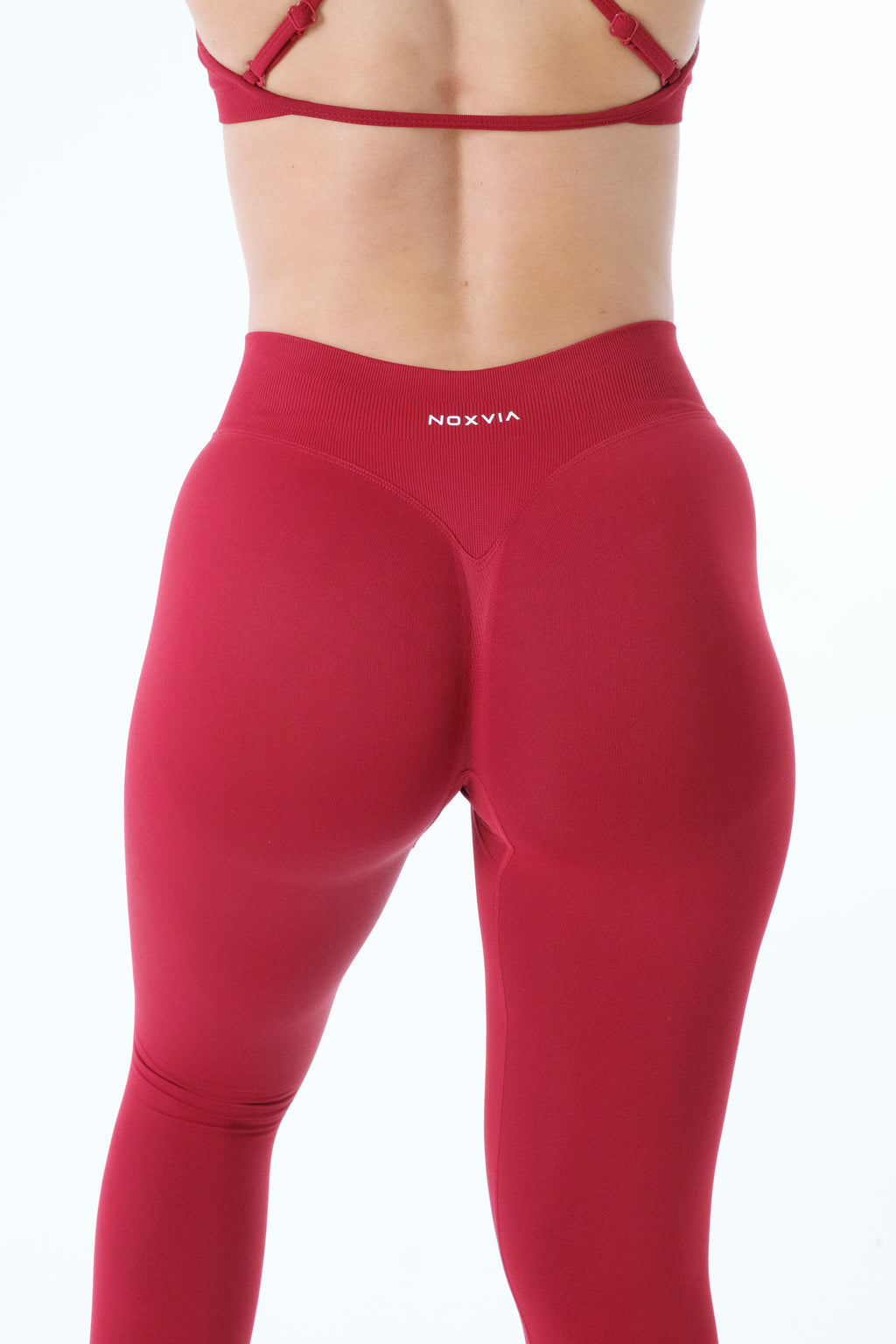 NOXVIA NOVA Cherry women's seamless sculpt gym leggings, rear detail
