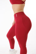 ALT: NOXVIA NOVA Cherry women's seamless sculpt gym leggings, side detail
